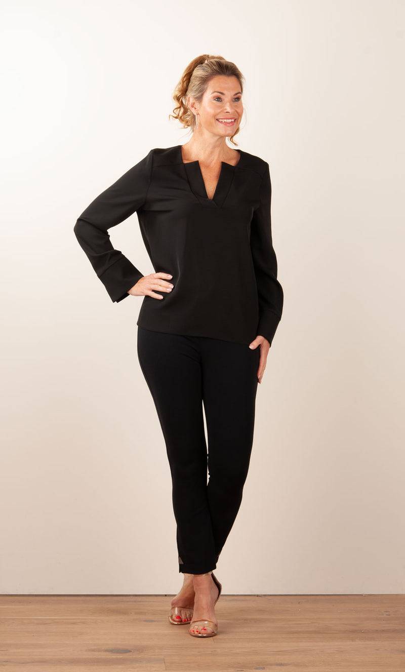 ﻿PIU&PIU Blusenshirt Schwarz Bis zu 55% Rabatt