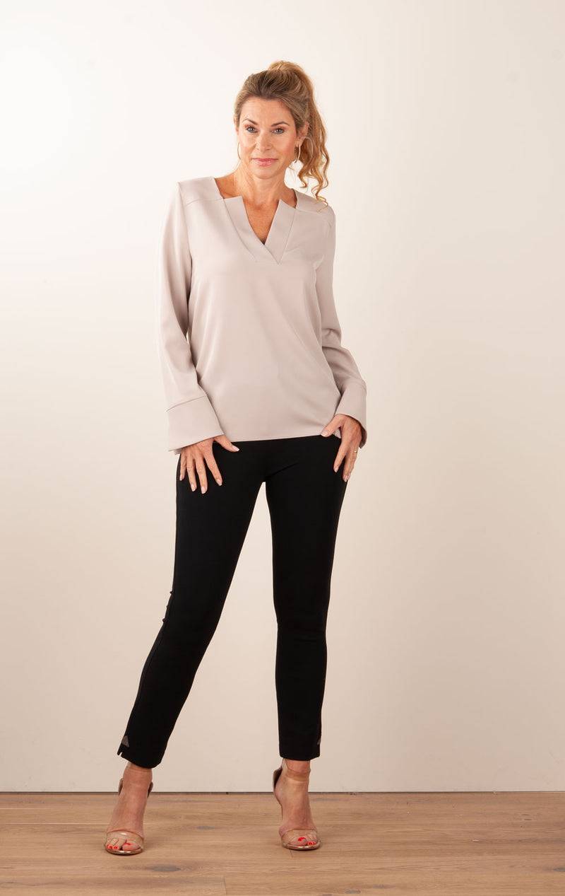 PIU&PIU Blusenshirt Taupe Discount Store für neue Produkte