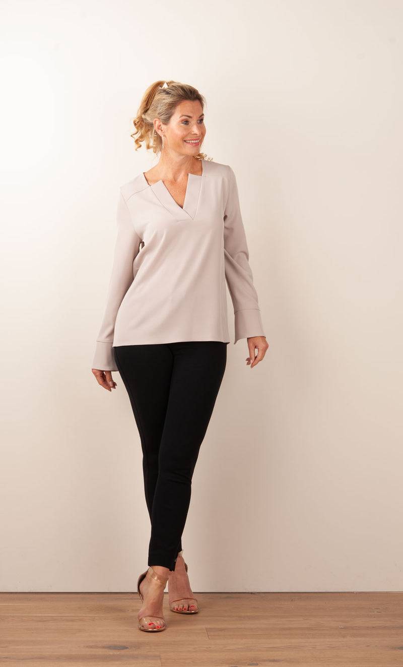 PIU&PIU Blusenshirt Taupe Discount Store für neue Produkte