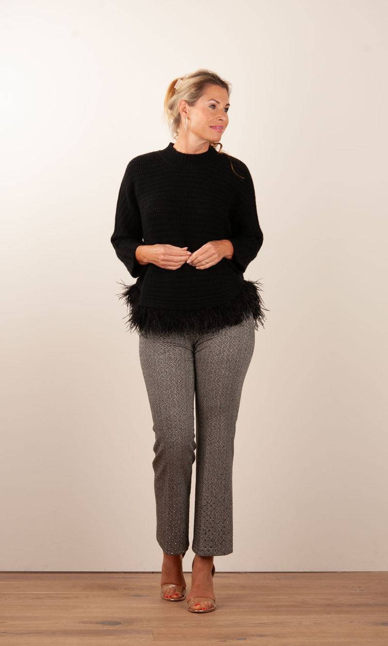 fleur Pullover „Feder“ Schwarz Im Verkauf