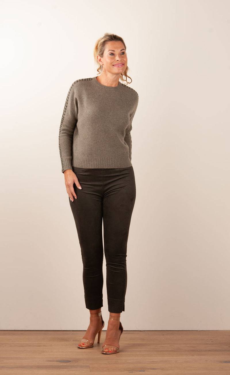 Seductive Velours Hose „Sabrina“ Dunkel Moosgrün 50% Rabatt für begrenzte Zeit