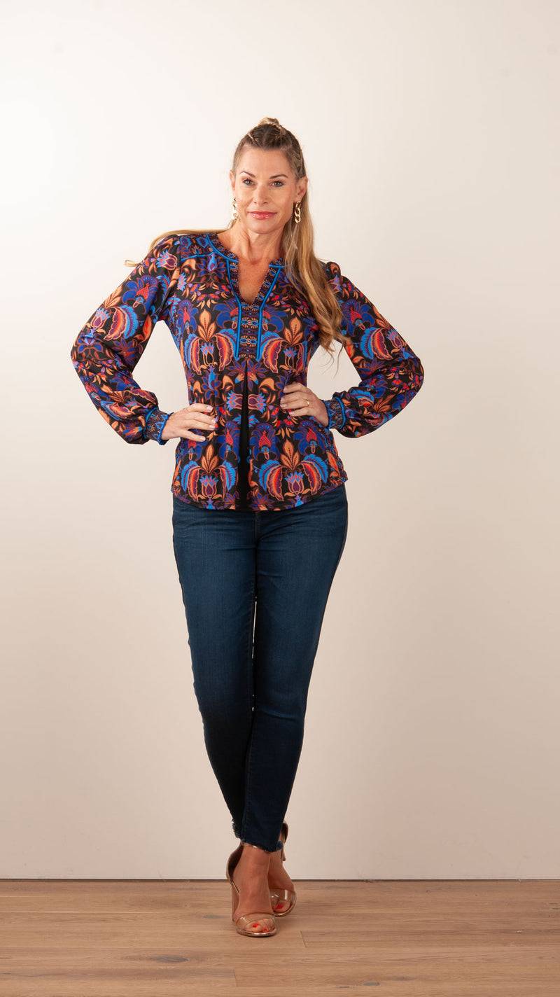 Hale Bob Blusenshirt Schwarz | Blau | Multicolor Günstiger Verkauf