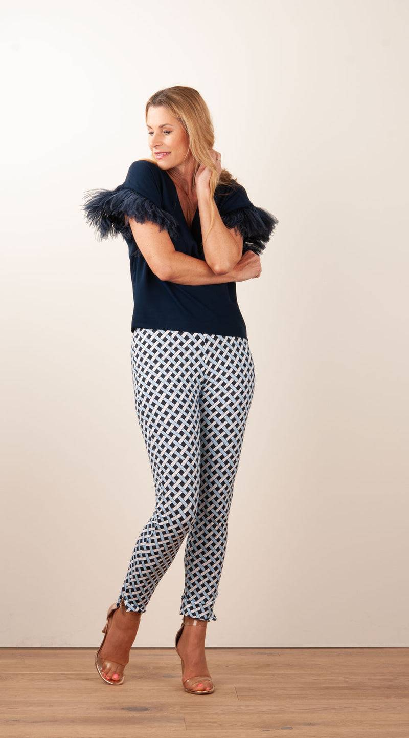 Seductive Hose „Sabrina“ Blau | Weiß | Schwarz Wochenangebot
