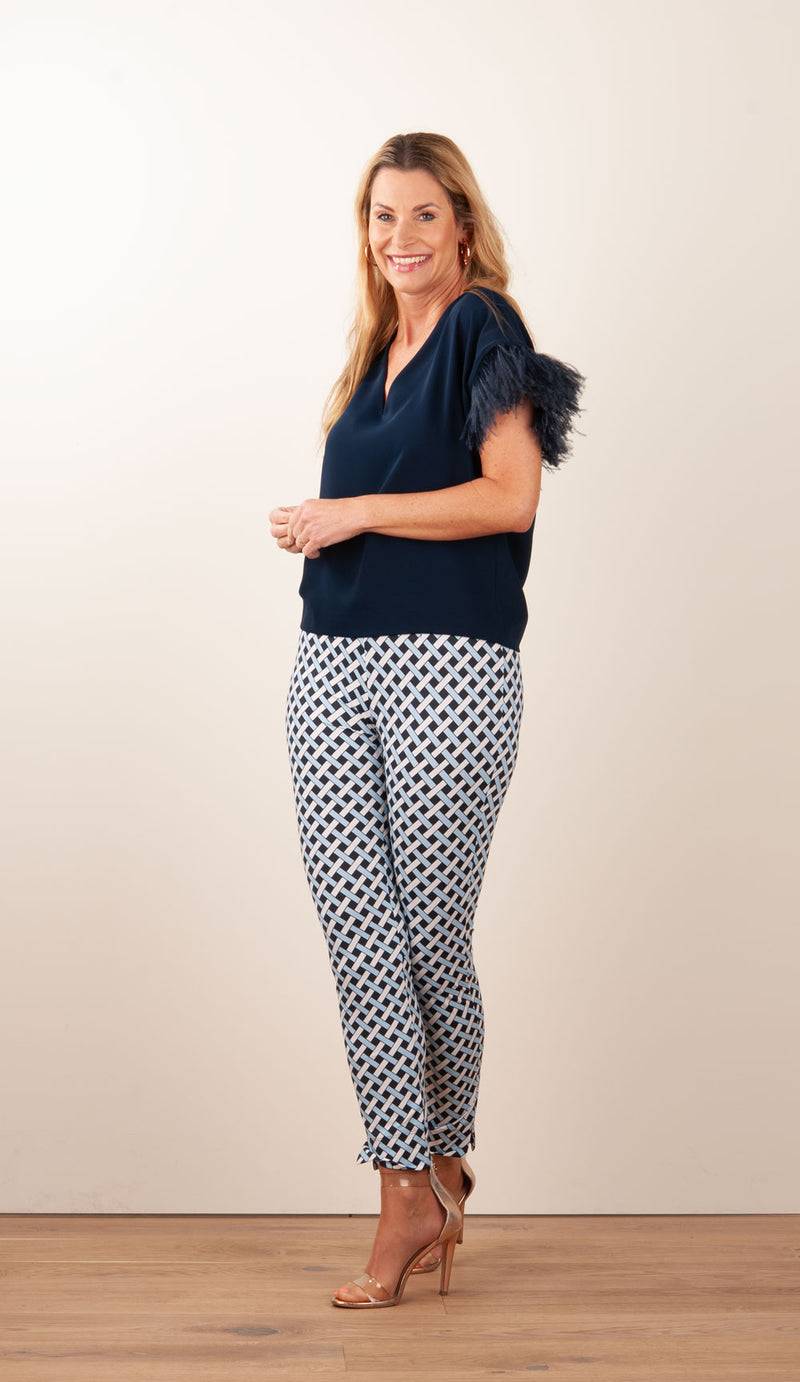 Seductive Hose „Sabrina“ Blau | Weiß | Schwarz Wochenangebot