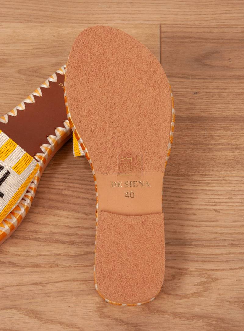 De Siena Sandale Gelb | Weiß Neueste Stile