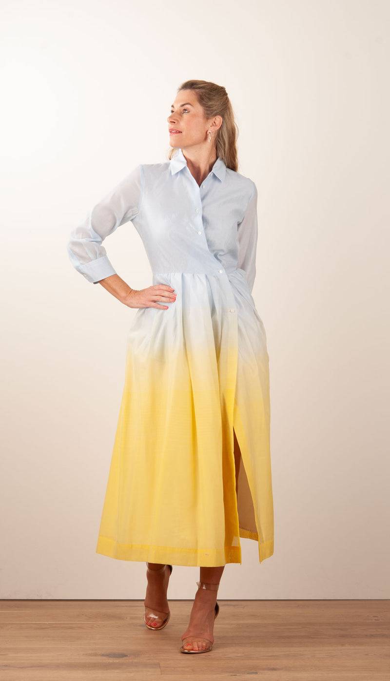 Sara Roka Kleid Hellblau | Gelb | Multicolor Letzter Tag
