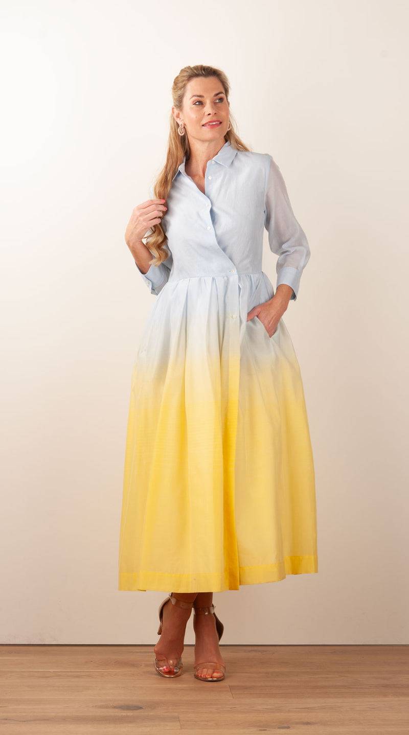 Sara Roka Kleid Hellblau | Gelb | Multicolor Letzter Tag