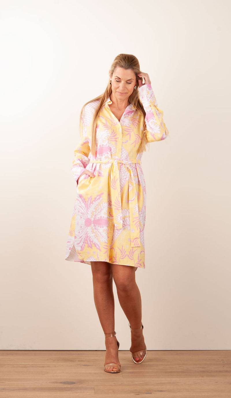 Herzensangelegenheit Kleid Weiß | Gelb | Rosa Bis zu 50% Rabatt