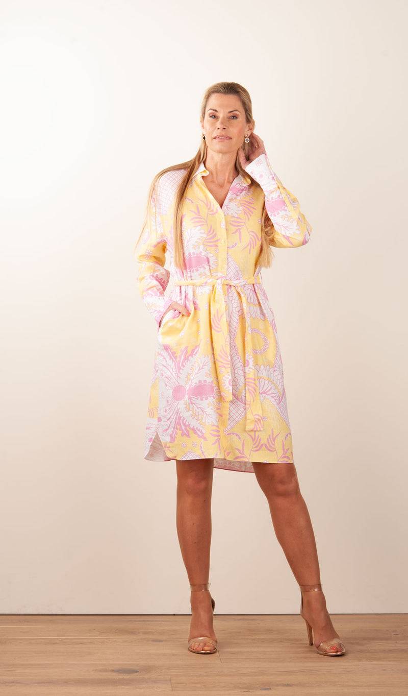 Herzensangelegenheit Kleid Weiß | Gelb | Rosa Bis zu 50% Rabatt