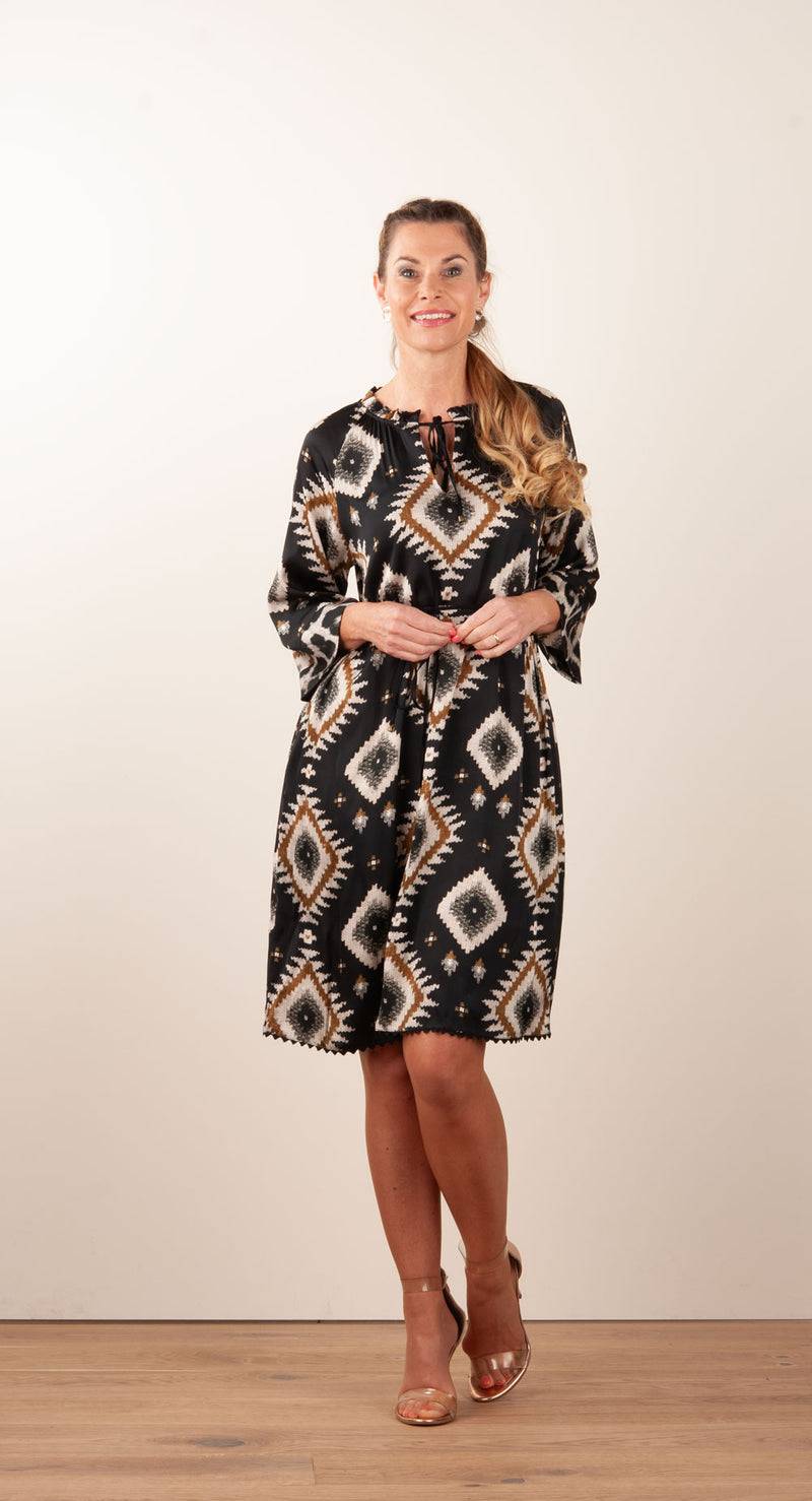 Grace Kleid Schwarz | Multicolor Sonderangebot der Fabrik