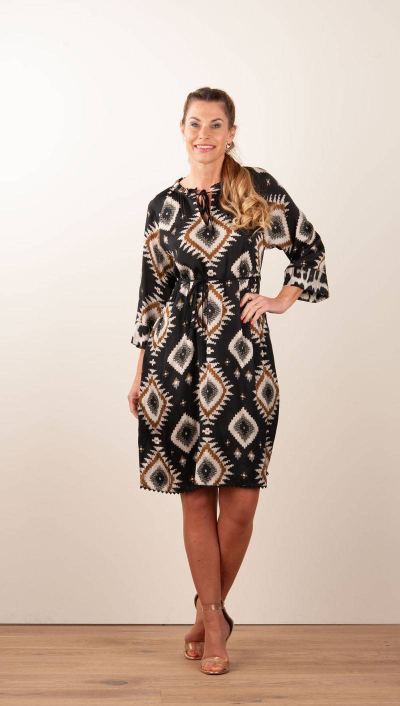 Grace Kleid Schwarz | Multicolor Sonderangebot der Fabrik