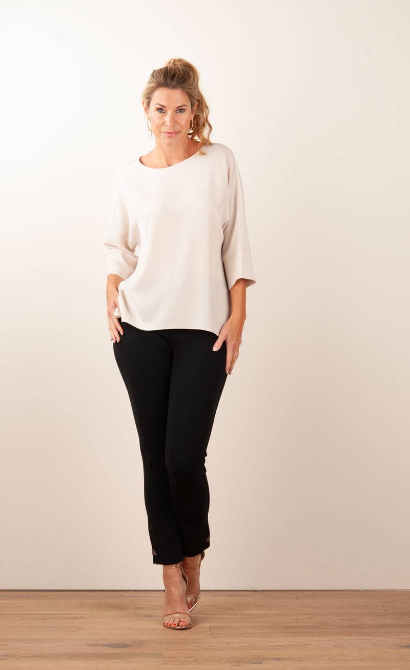 PIU&PIU Blusenshirt Hellbeige Auslauf