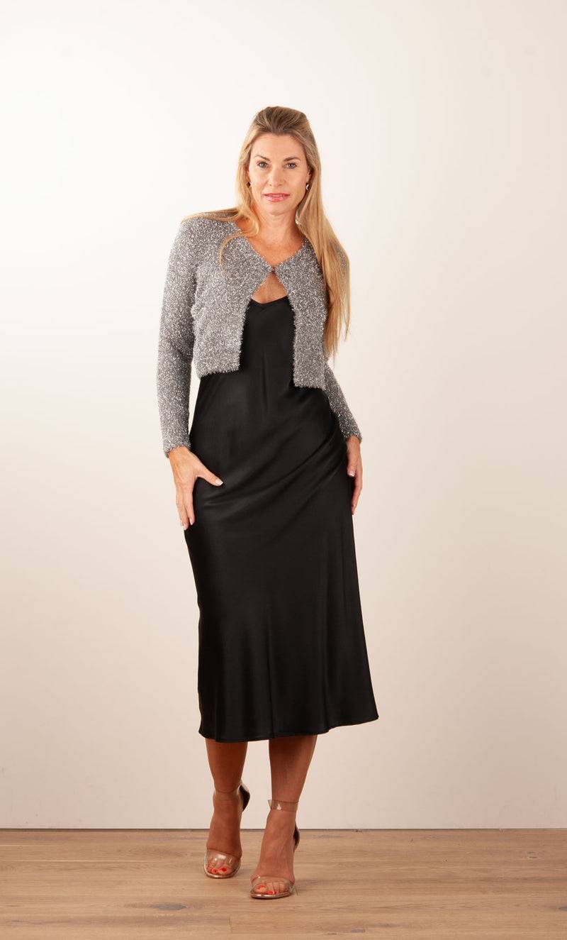 fleur Strickjacke Silber Saisonschlussverkauf
