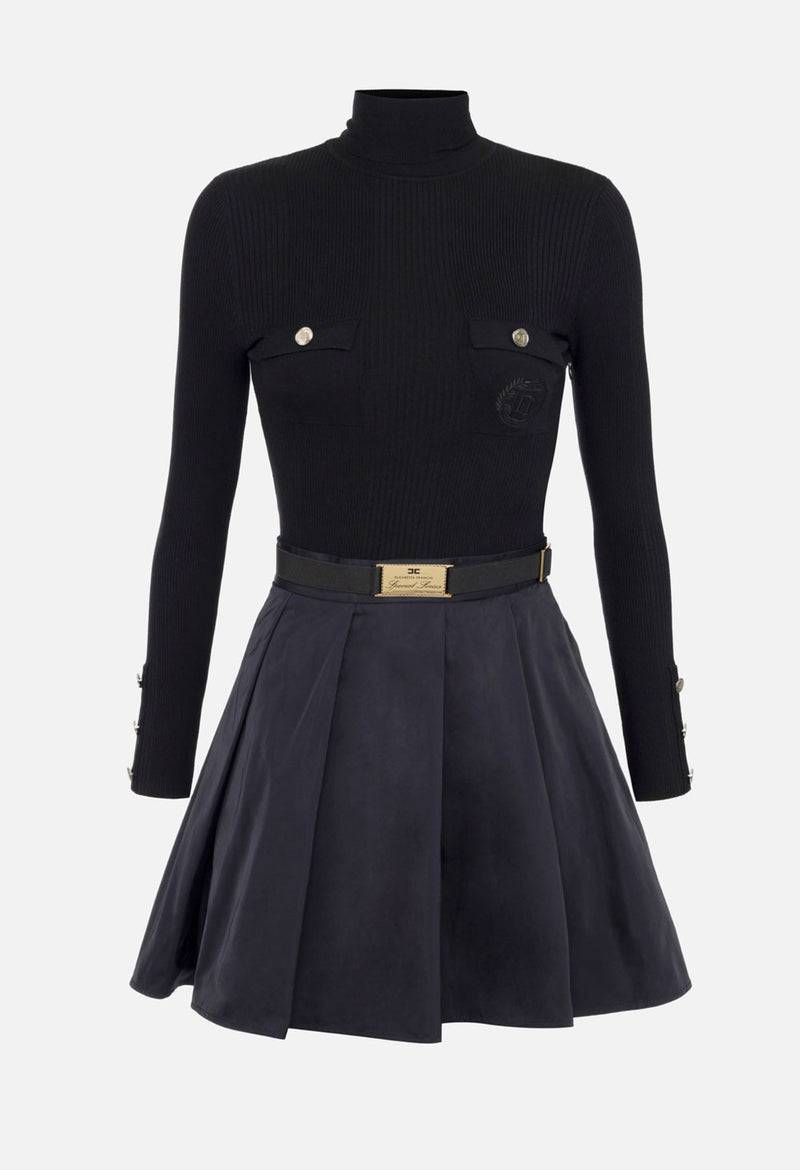 Elisabetta Franchi Kleid Schwarz Neueste Mode