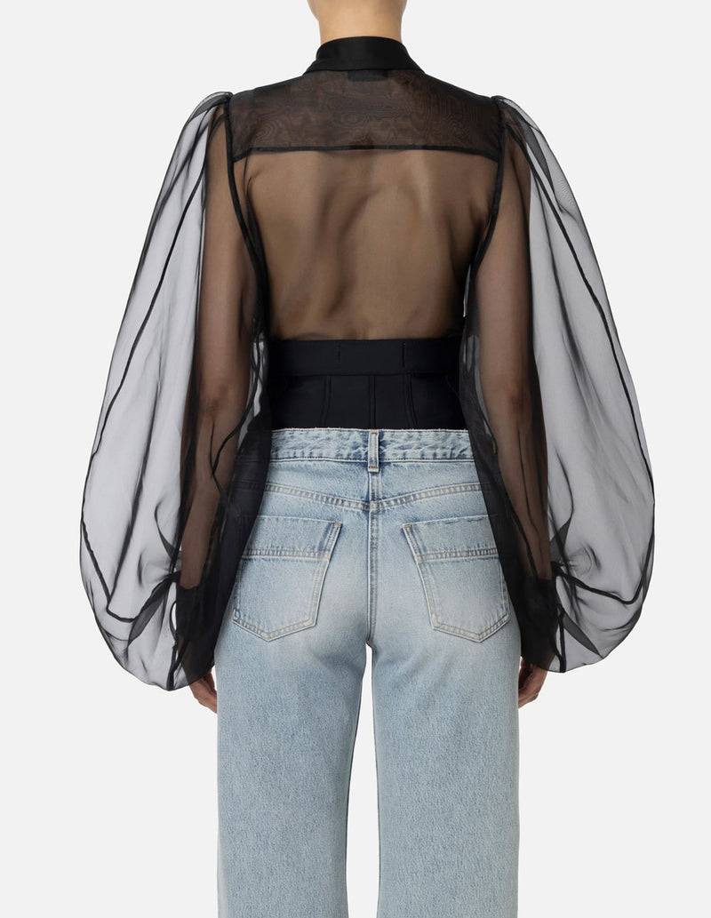 Elisabetta Franchi Body-Bluse Schwarz Zeitlich begrenztes Angebot
