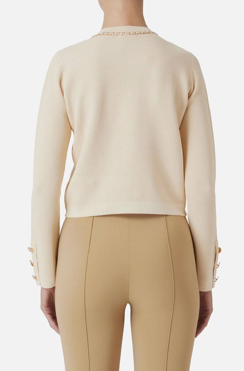 Elisabetta Franchi Strickjacke Beige Exklusive Angebote