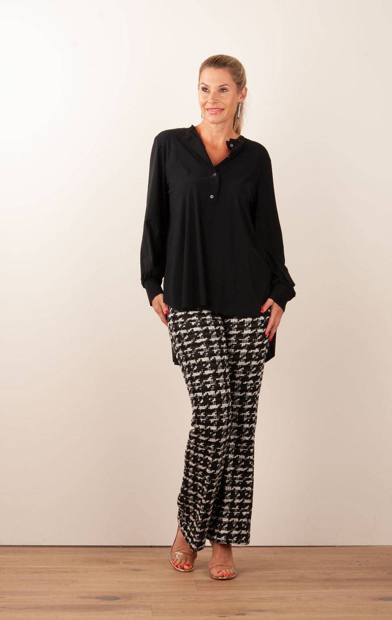 NineTo9 Bluse Schwarz Große Rabatte