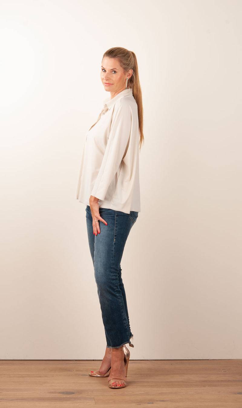 NineTo9 Bluse Hellbeige Neuheiten