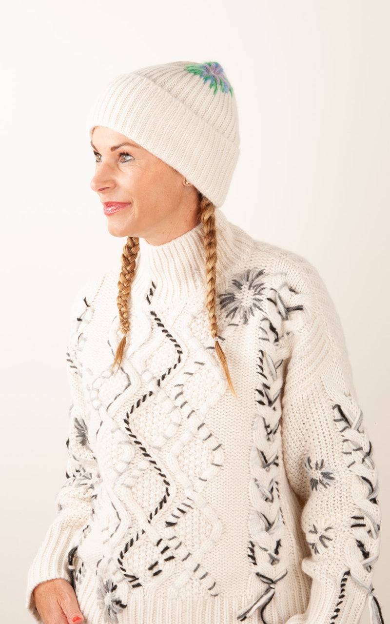 Paschwork Mütze Offwhite | Grün | Flieder | Blau Wochenangebot