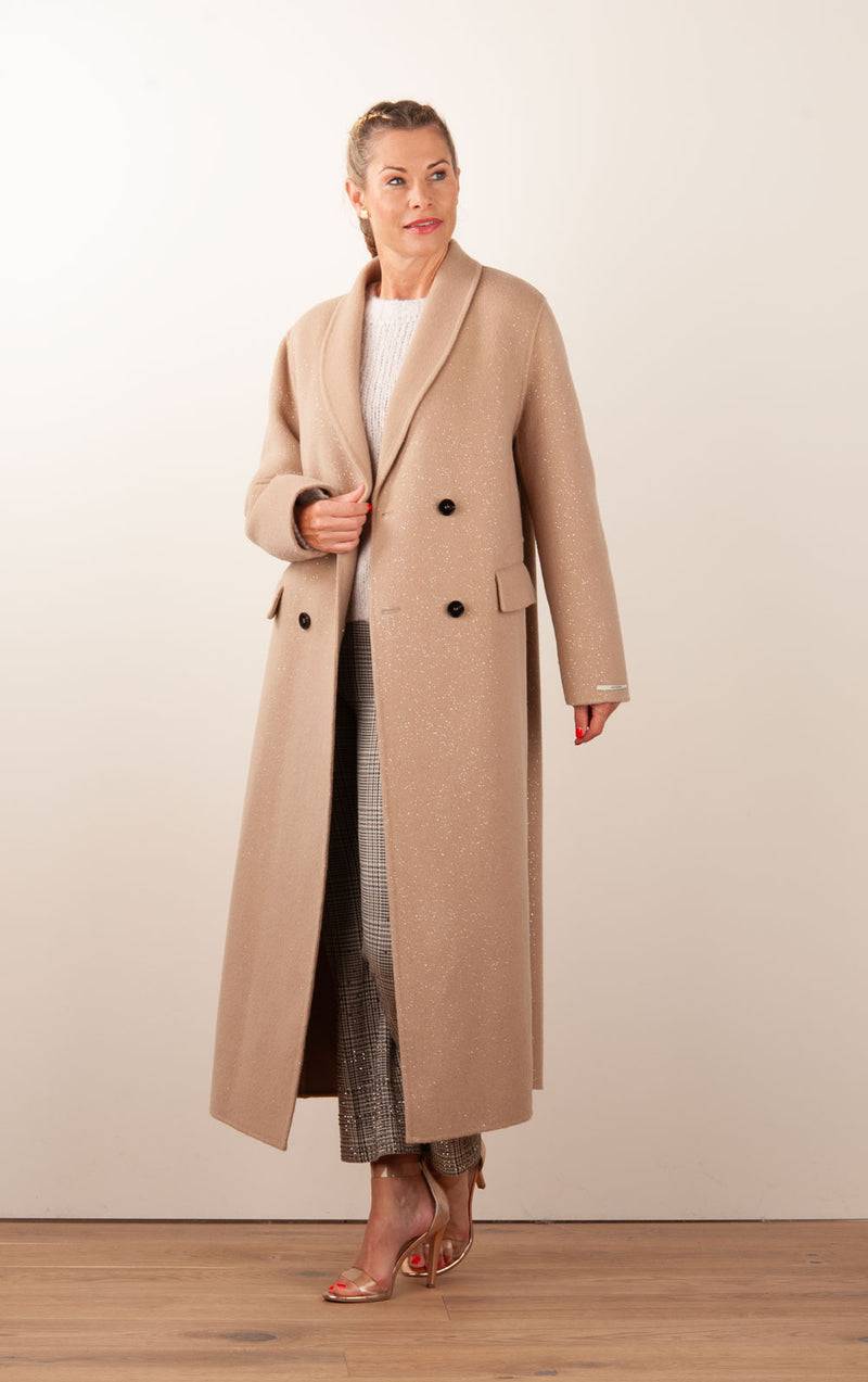 VITTORIA Mantel „Glitzer“ Beige Letzte 3 Tage