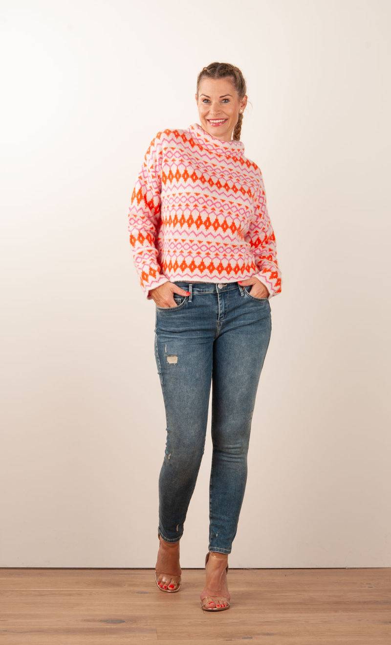 fleur Pullover Rosa | Orange | Beere Letzter Tag