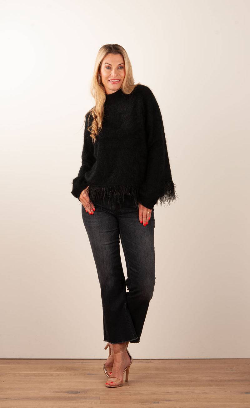 Grace Pullover „Feder“ Schwarz Verkauf