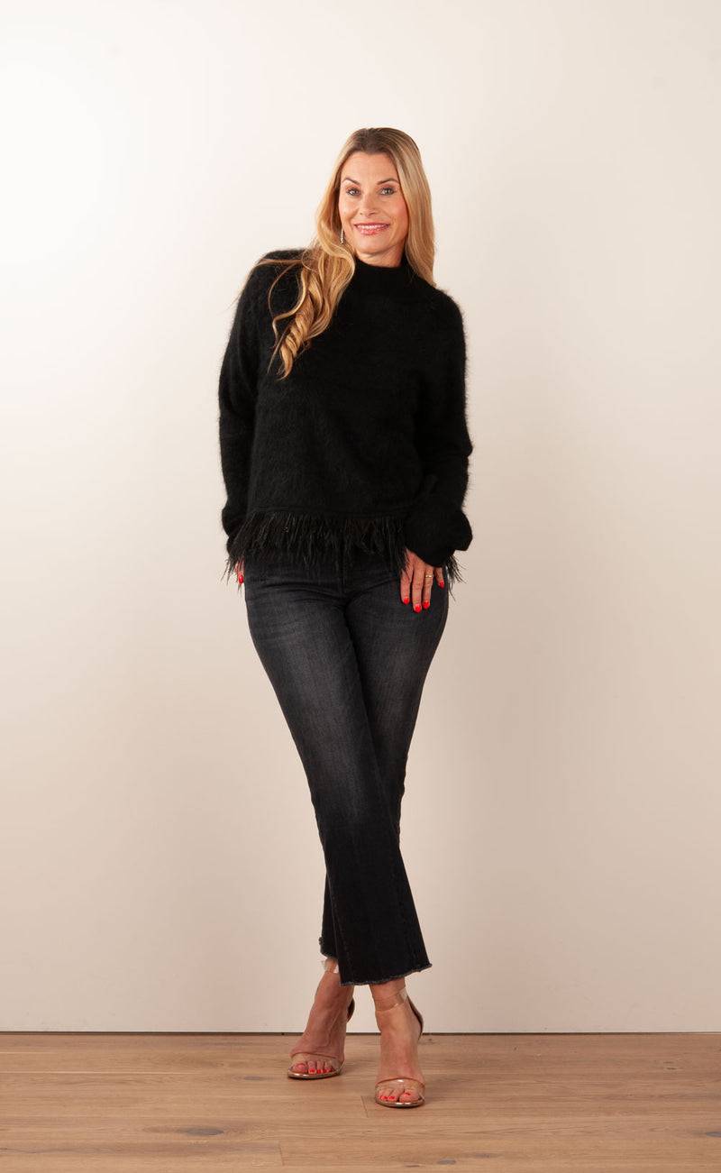 Grace Pullover „Feder“ Schwarz Verkauf