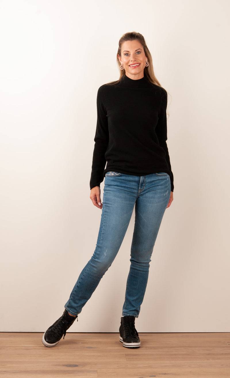 fleur Kaschmir Pullover Schwarz Fabrikverkauf