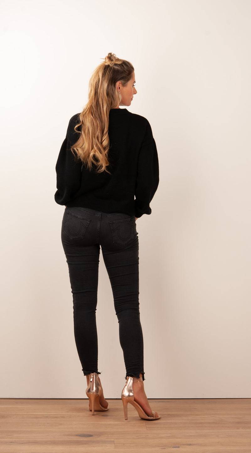 SEM PER LEI. Kaschmir Pullover Schwarz Begrenztes Angebot