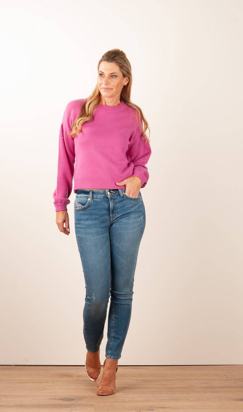 SEM PER LEI. Kaschmir Pullover Beere Exklusivangebot