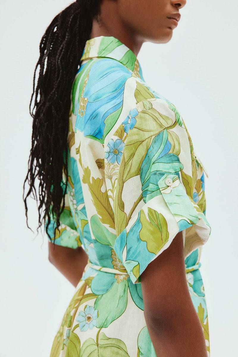 ALEMAIS Kleid Grün | Blau | Multicolor Preisnachlass