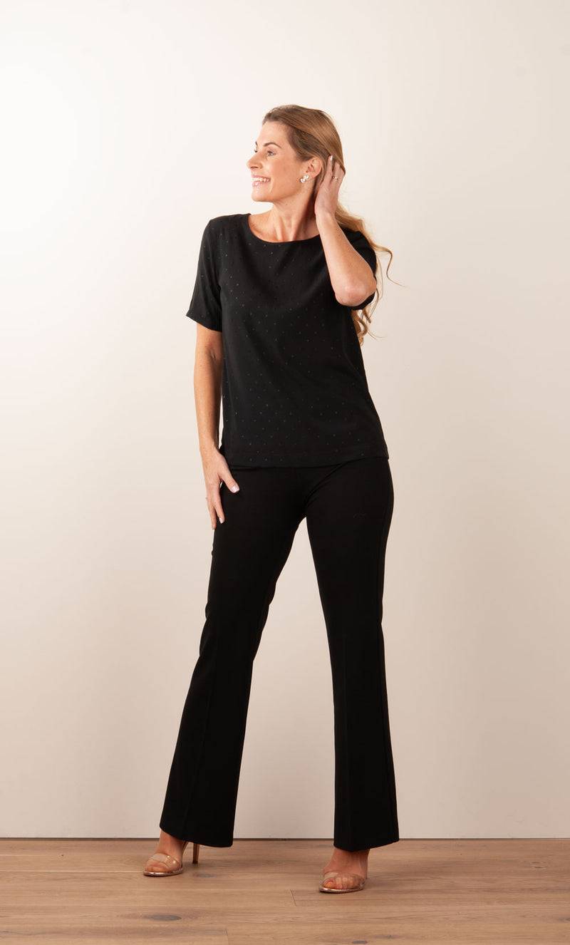 fleur Seiden Shirt Schwarz Cyber Monday