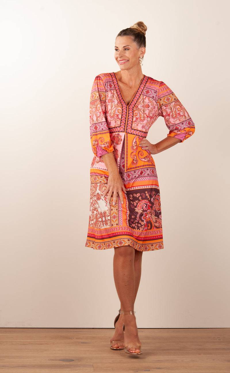 Hale Bob Kleid Rosa | Orange | Multicolor Vatertagsangebot