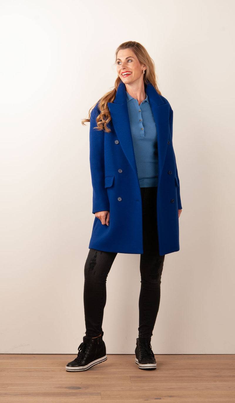 Caban Mantel „Laye“ Blau Exklusive Angebote