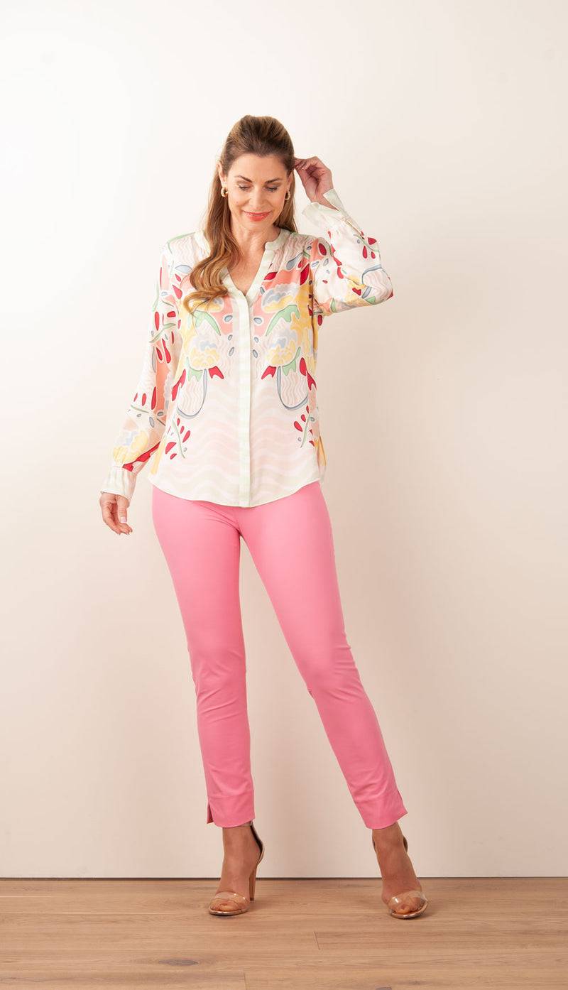 IVI Collection Bluse „Mer de Fleurs“ Multicolor Sonderangebot der Fabrik