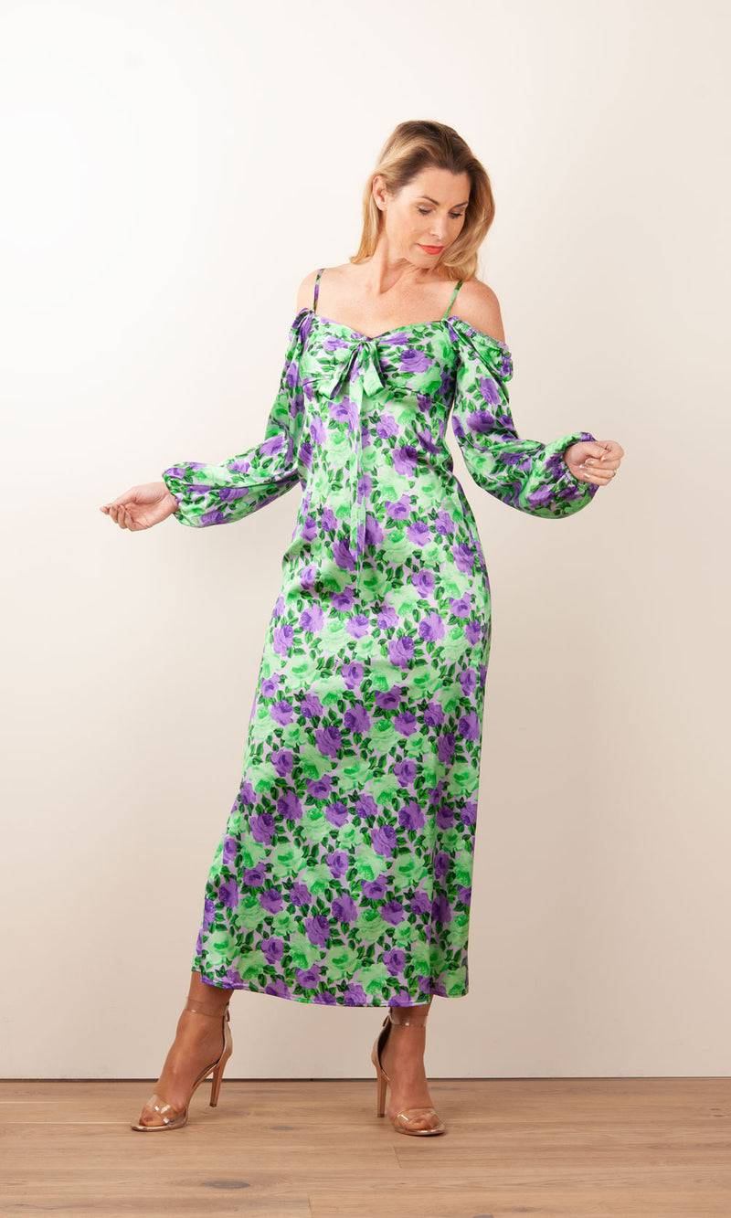 Kleid „Sorby“ Grün | Lila Bis zu 55% Rabatt