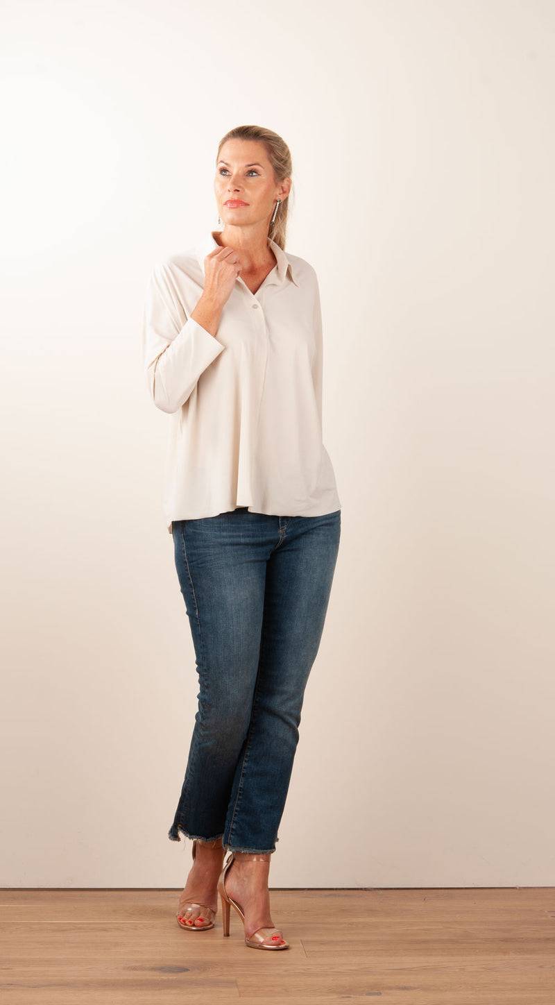 NineTo9 Bluse Hellbeige Hotsell