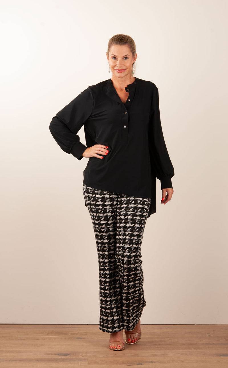 Cambio Boucle Hose „Francis“ Schwarz | Weiß Schlussverkauf