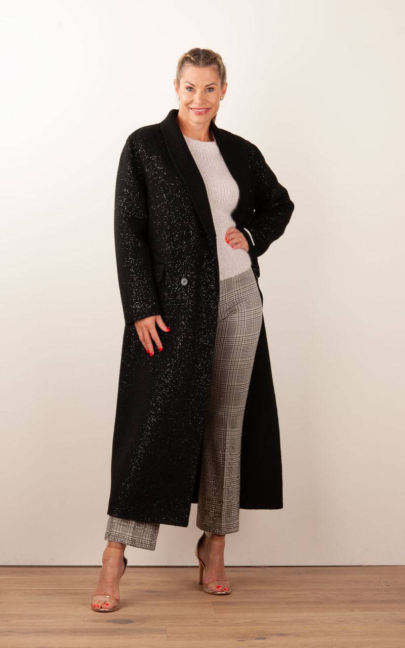 VITTORIA Mantel „Glitzer“ Schwarz Meist gekauft