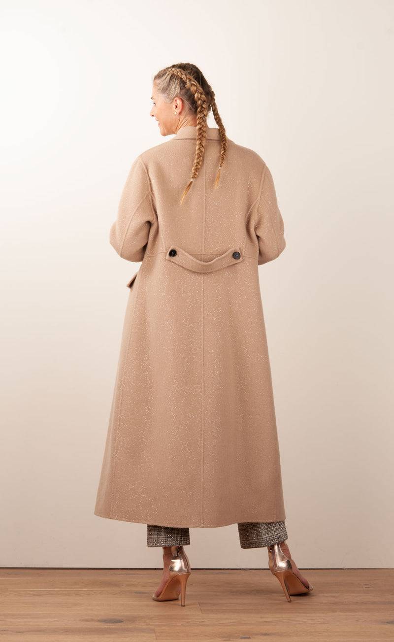 VITTORIA Mantel „Glitzer“ Beige Blitzverkäufe