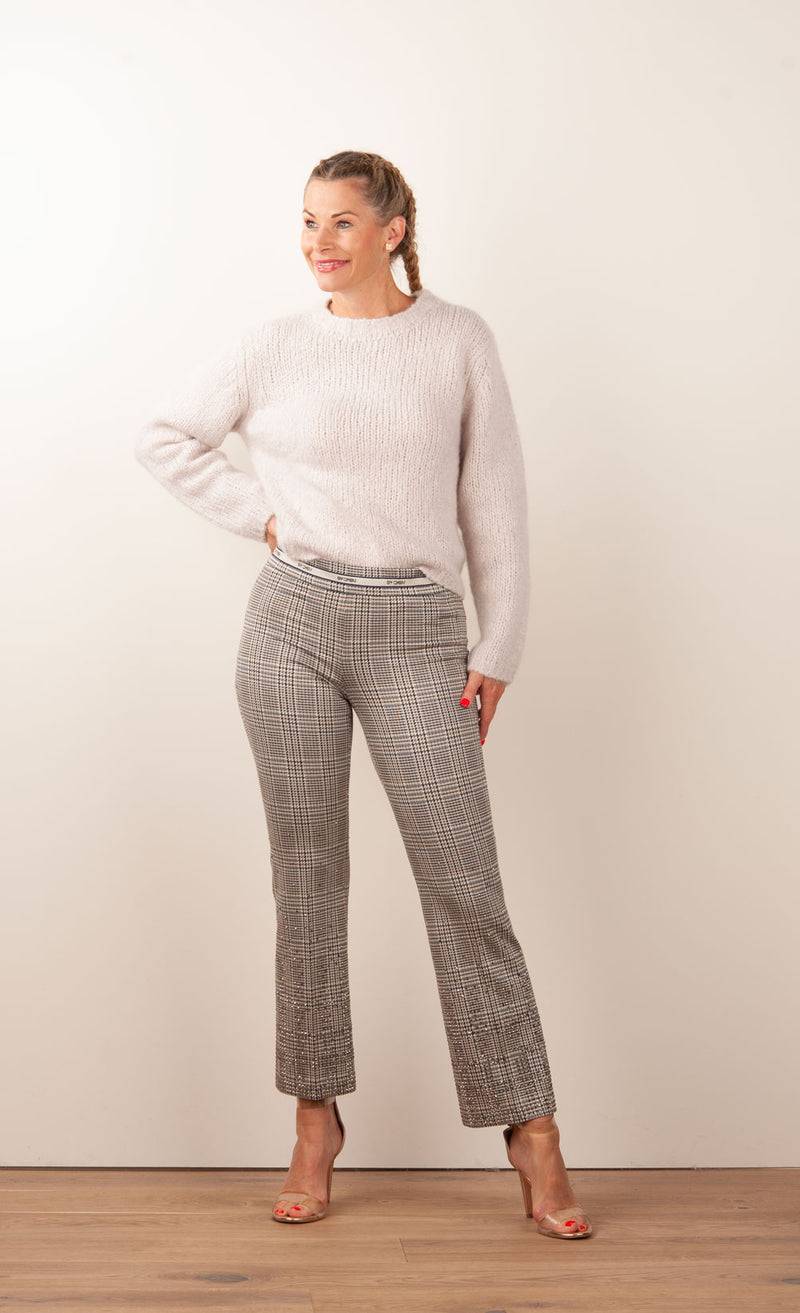 Cambio Hose „Faith Strass“ Creme | Beige | Braun Fabrik Onlineshop