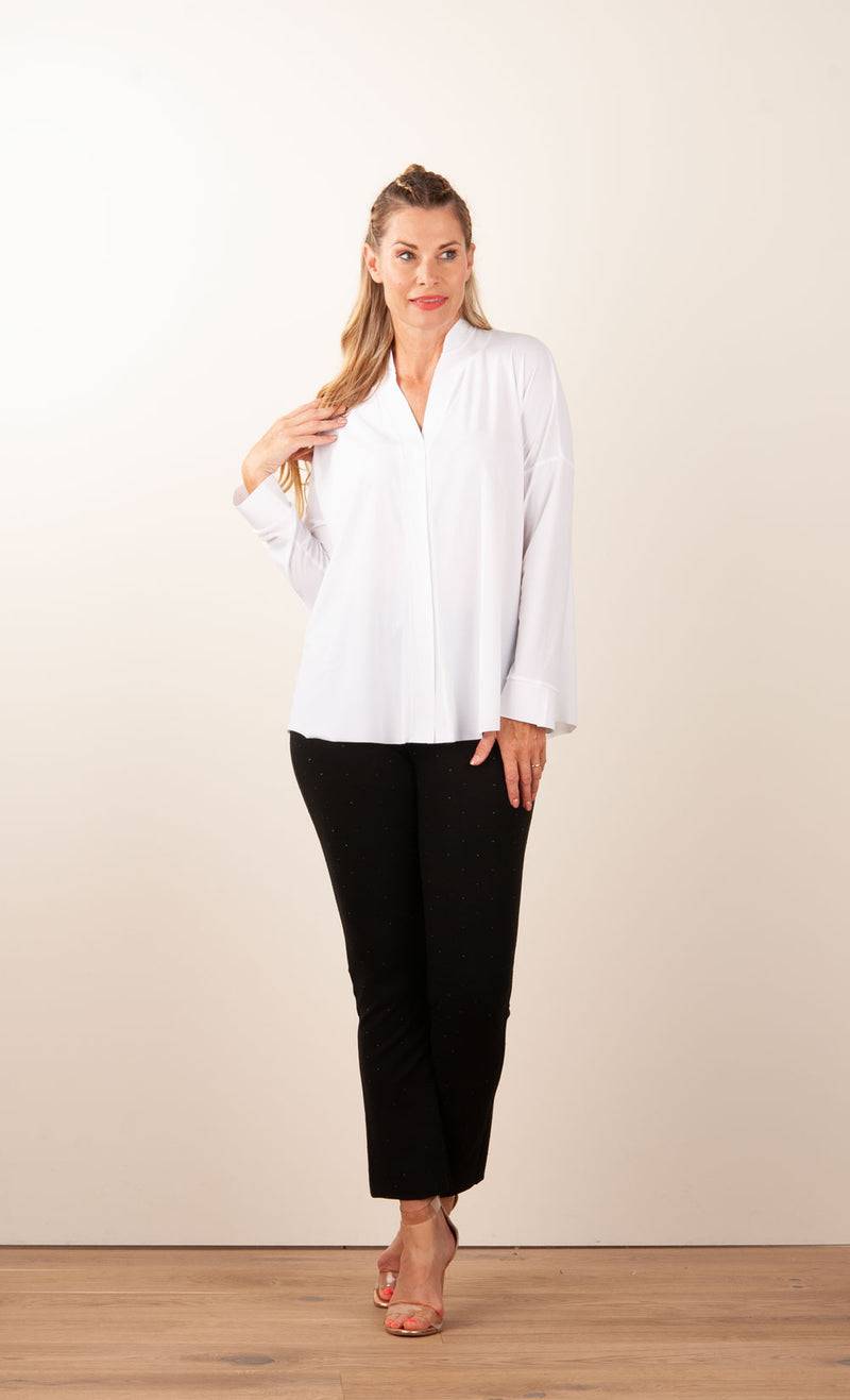 NineTo9 Weite Bluse Weiß Riesige Ersparnisse