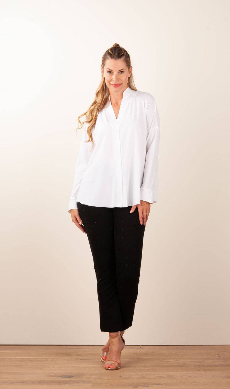 NineTo9 Weite Bluse Weiß Riesige Ersparnisse