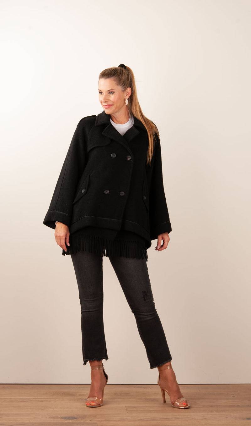 Violanti Kurz Mantel Schwarz JETZT KAUFEN