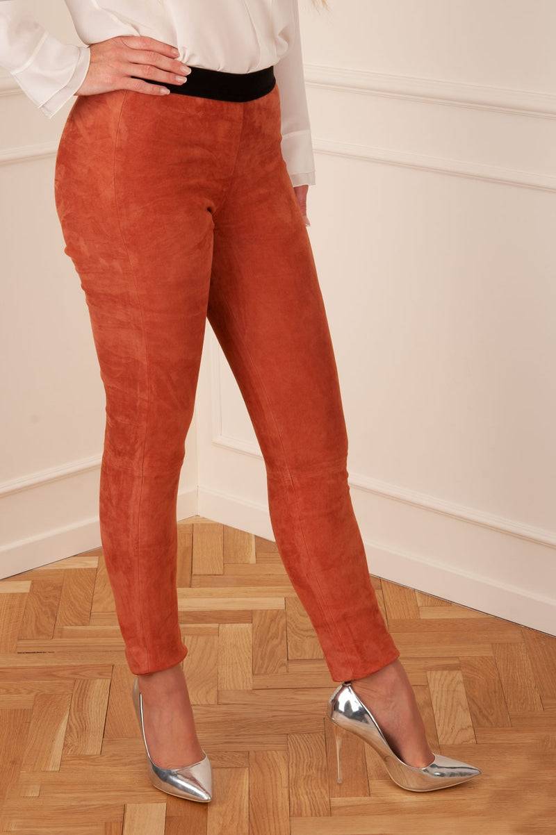 Zinga Lederleggings Orange