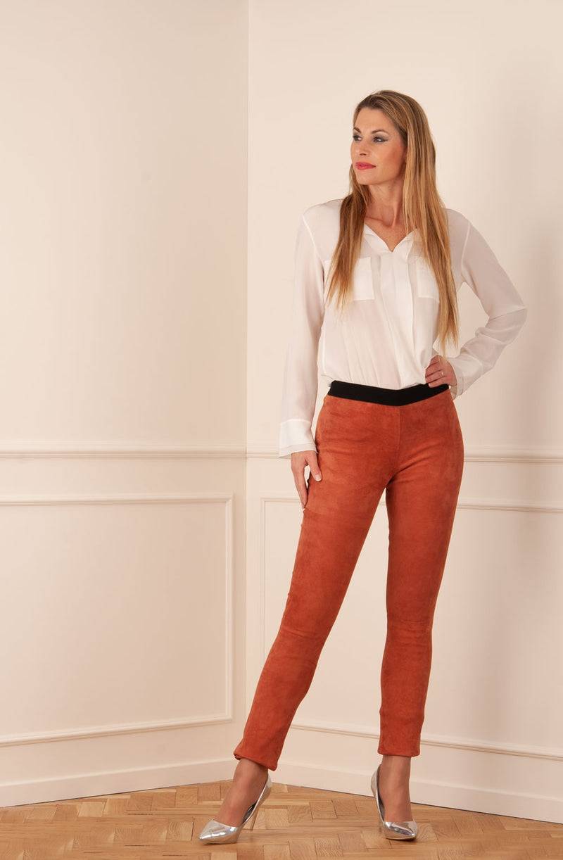 Zinga Lederleggings Orange Nur für heute