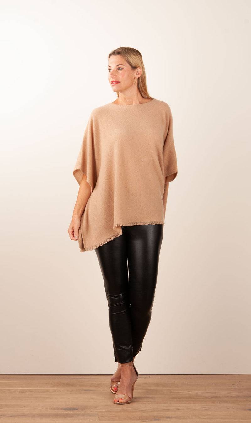 fleur Kaschmir Pullover Camel Auslauf