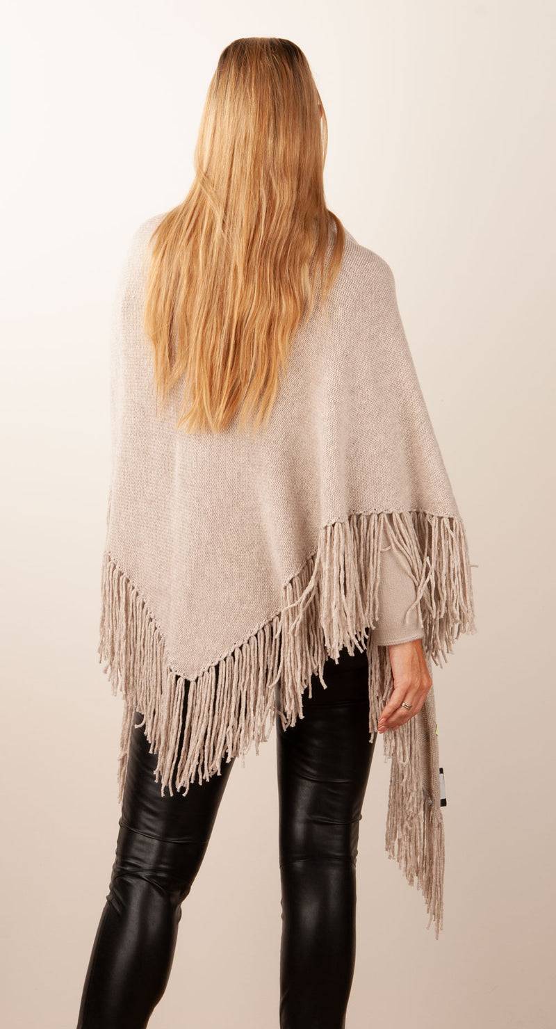 Simone Bruns Dreieckstuch Melange Beige Versandkostenfrei