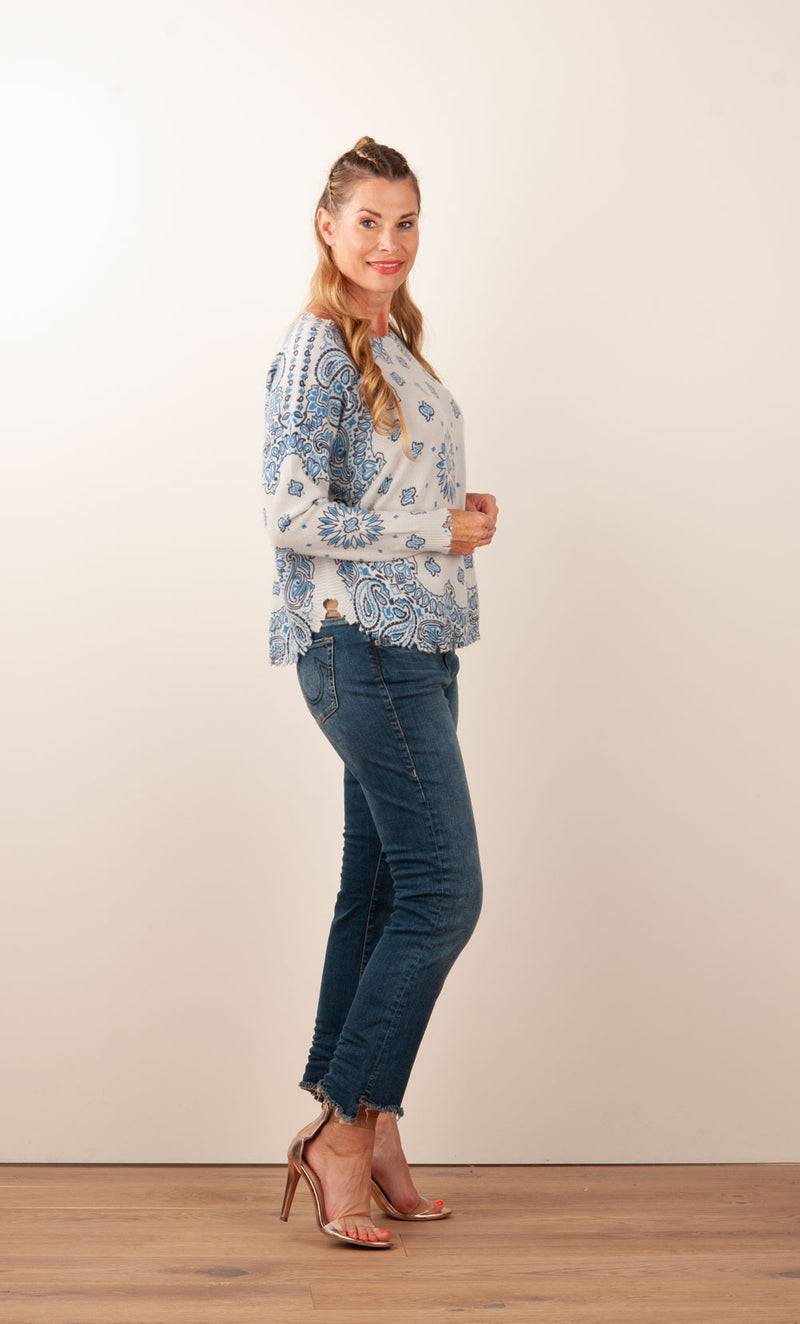 Kujten Kaschmir Pullover Blau | Hellblau Online Shopping