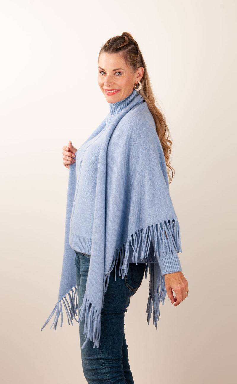 Kujten Kaschmir Tuch Hellblau Weihnachtsangebot